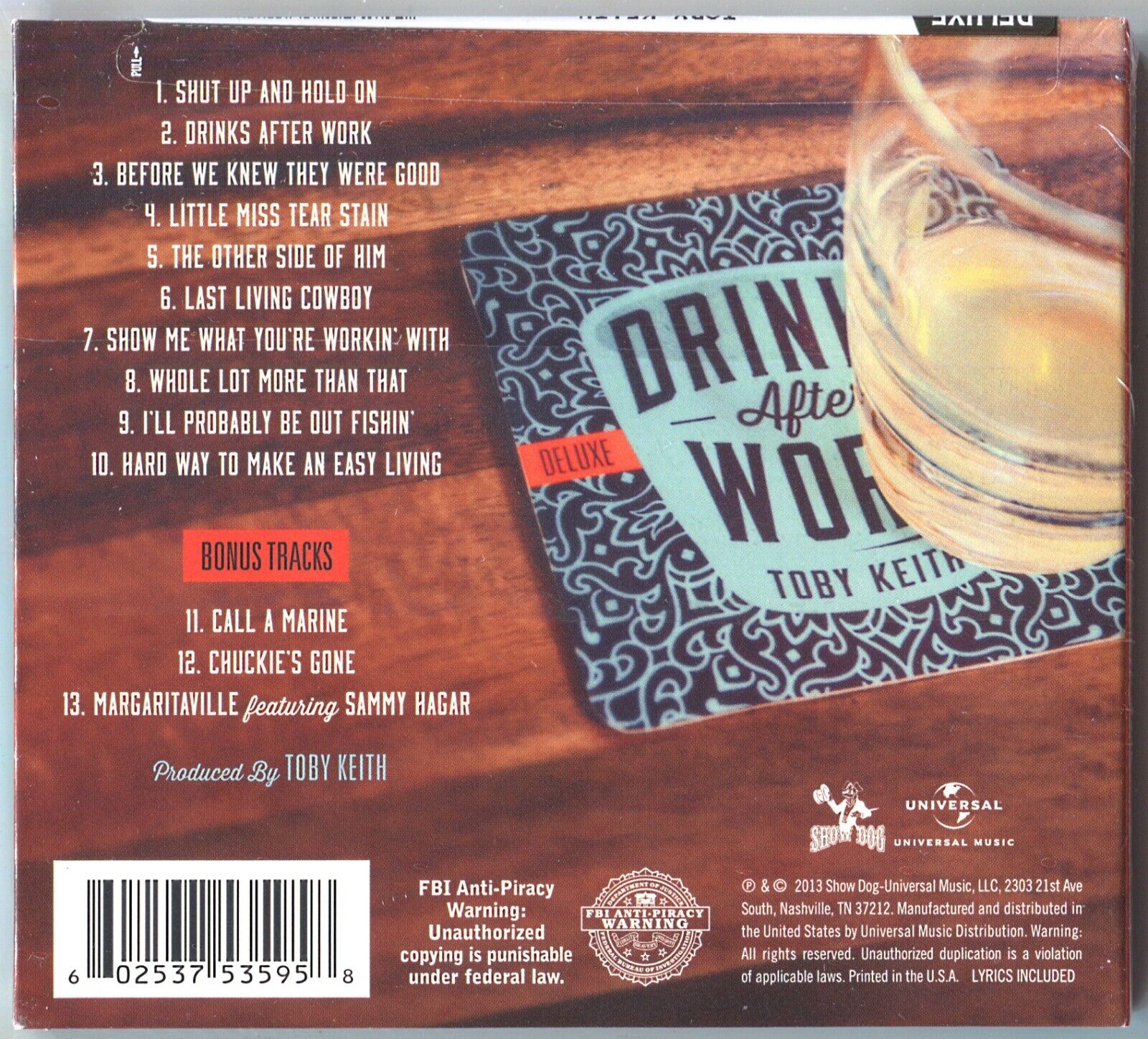 Drinks After Work by Toby Keith (CD, 2013) for sale online | eBay