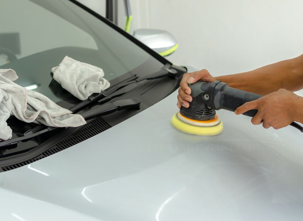 waxing a car hood
