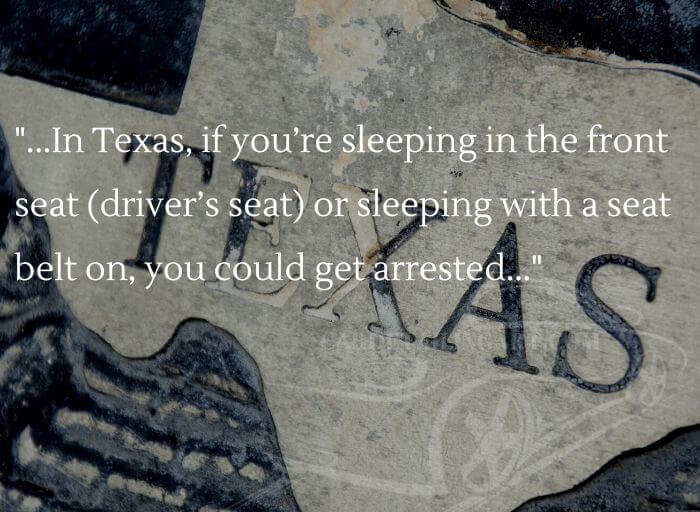 Is It Illegal To Sleep In Your Car In Texas