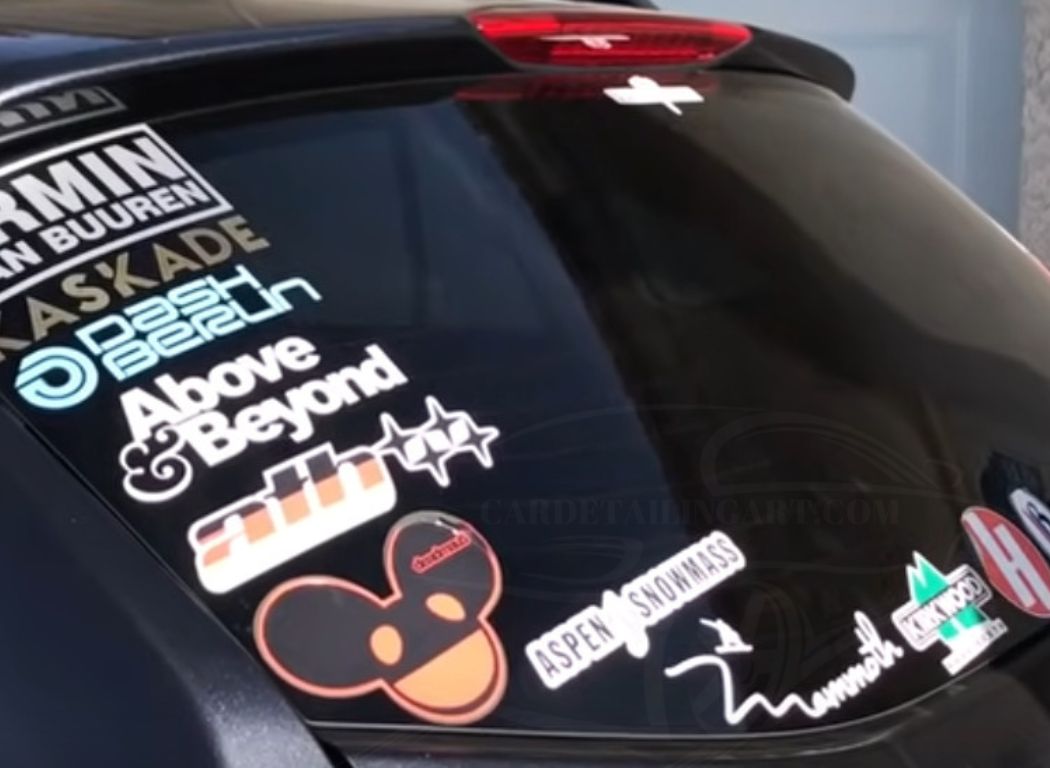 remove decals and stickers from car rear window