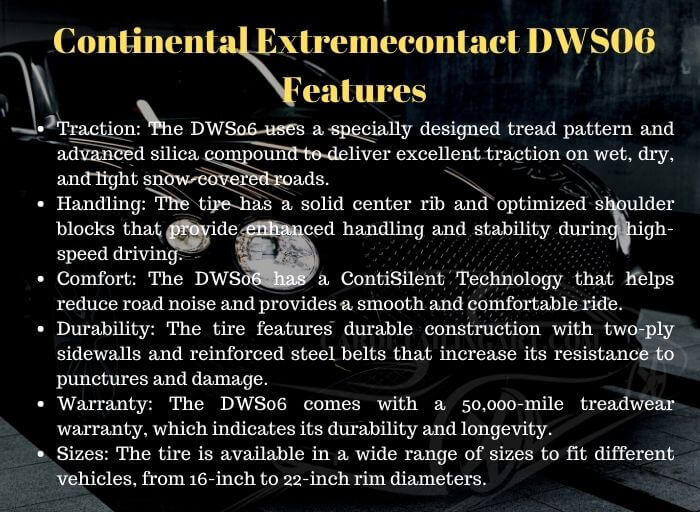 Continental Extremecontact DWS06 Features